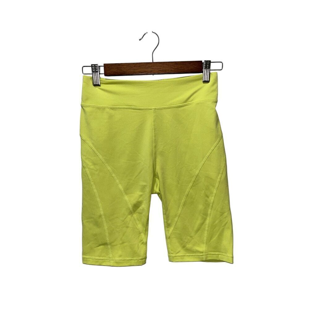 Free People Movement Women's High Rise Biker Baby Shorts Size Small Key Lime - Picture 2 of 8